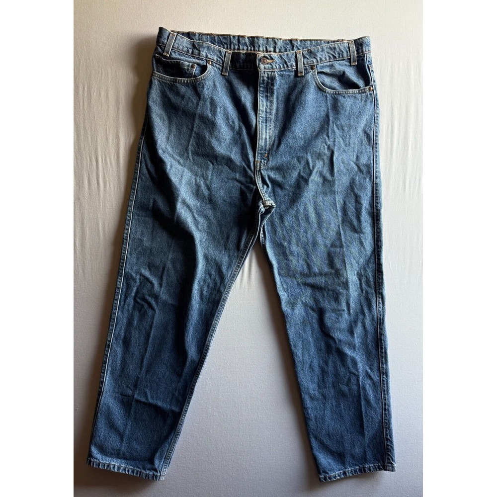 Levis 540 Relaxed Fit Jeans Mens 44x32 Blue Medium Wash Orange Tab Vintage 90s